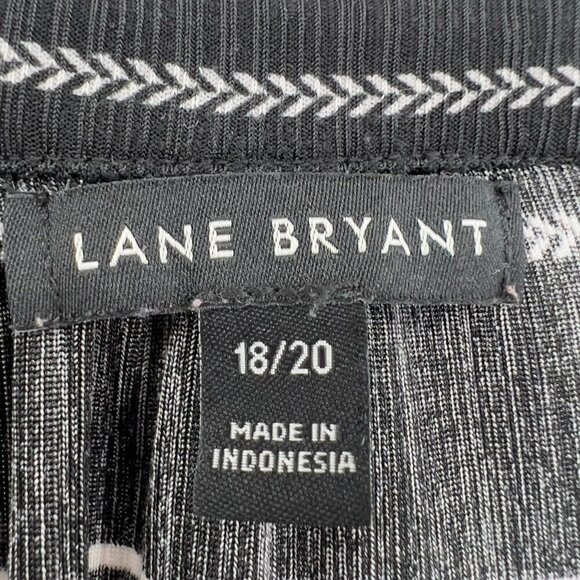 Lane Bryant Women's Plus Black White Stripe Dress Size 18/20 - Picture 6 of 8